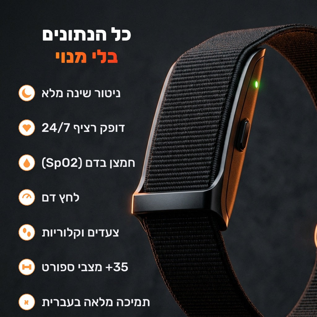 צמיד הבריאות של luma. — ניטור שינה ודופק 24/7