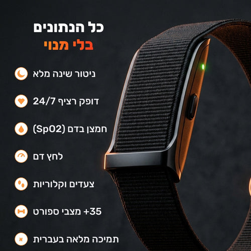 צמיד הבריאות של luma. — ניטור שינה ודופק 24/7