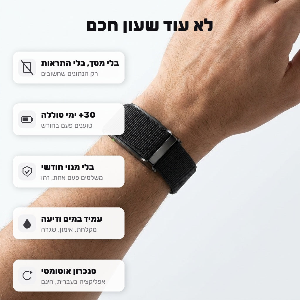 צמיד הבריאות של luma. — ניטור שינה ודופק 24/7