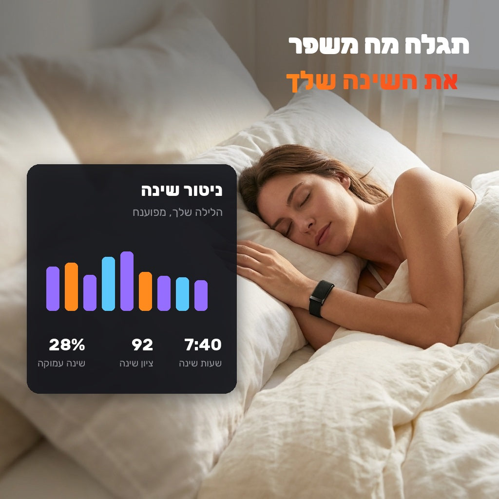 צמיד הבריאות של luma. — ניטור שינה ודופק 24/7
